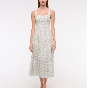 Abercrombie & Fitch Mila Stretch Fit and Flare Midi Dress